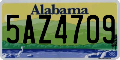 AL license plate 5AZ4709