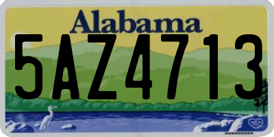 AL license plate 5AZ4713
