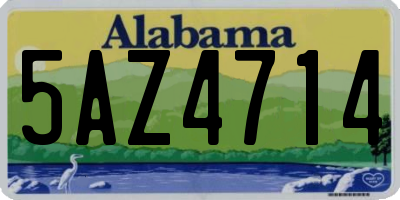 AL license plate 5AZ4714