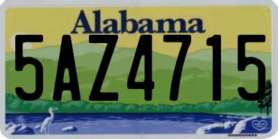 AL license plate 5AZ4715