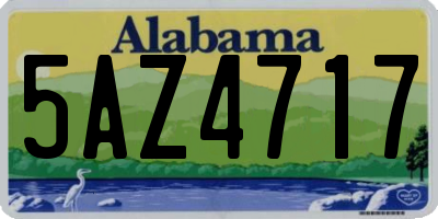 AL license plate 5AZ4717