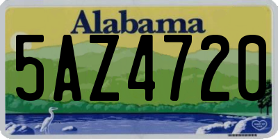 AL license plate 5AZ4720