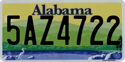AL license plate 5AZ4722