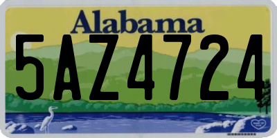 AL license plate 5AZ4724