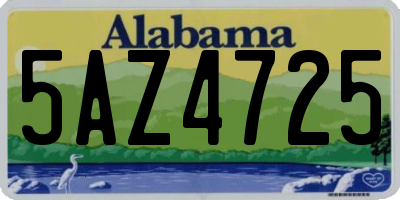 AL license plate 5AZ4725