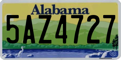 AL license plate 5AZ4727