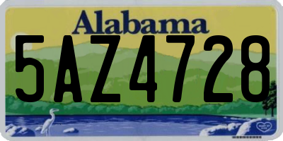 AL license plate 5AZ4728