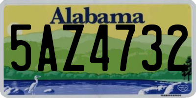 AL license plate 5AZ4732
