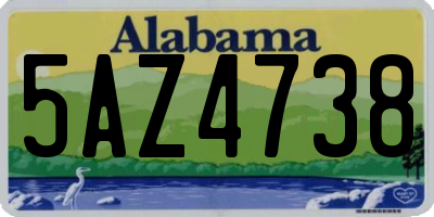 AL license plate 5AZ4738