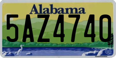 AL license plate 5AZ4740
