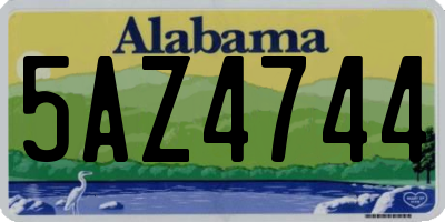 AL license plate 5AZ4744