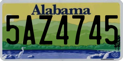 AL license plate 5AZ4745