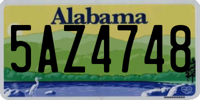 AL license plate 5AZ4748