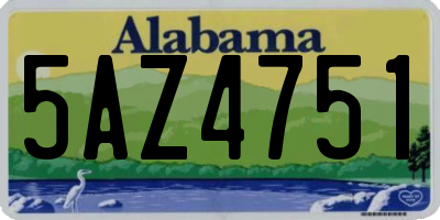 AL license plate 5AZ4751