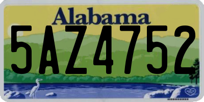 AL license plate 5AZ4752