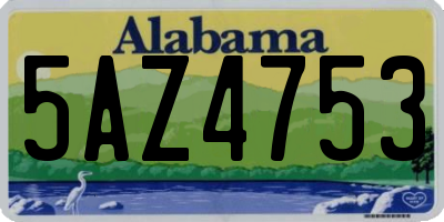AL license plate 5AZ4753