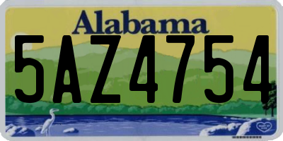 AL license plate 5AZ4754