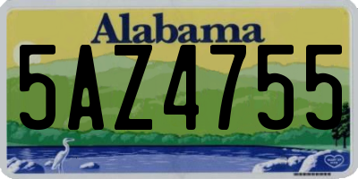 AL license plate 5AZ4755