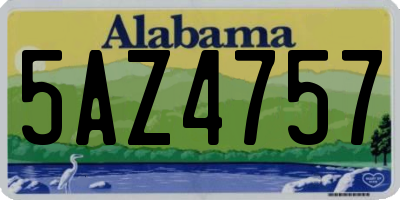 AL license plate 5AZ4757