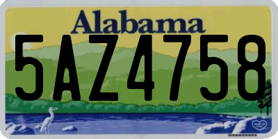 AL license plate 5AZ4758