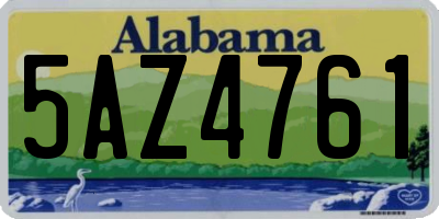 AL license plate 5AZ4761