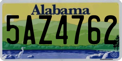 AL license plate 5AZ4762