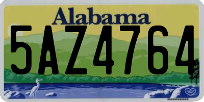 AL license plate 5AZ4764
