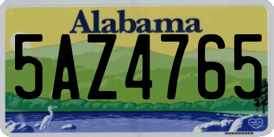 AL license plate 5AZ4765