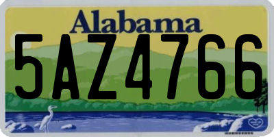AL license plate 5AZ4766