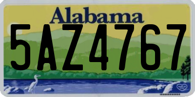 AL license plate 5AZ4767