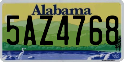 AL license plate 5AZ4768