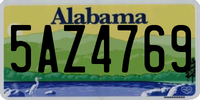 AL license plate 5AZ4769