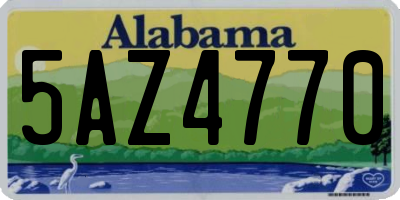 AL license plate 5AZ4770