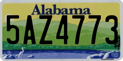AL license plate 5AZ4773