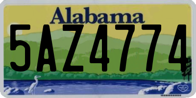 AL license plate 5AZ4774