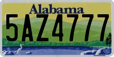 AL license plate 5AZ4777