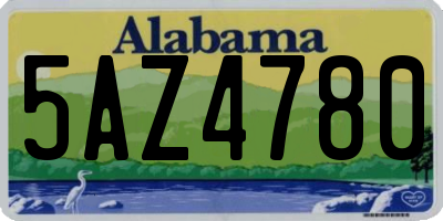 AL license plate 5AZ4780