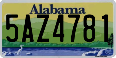 AL license plate 5AZ4781