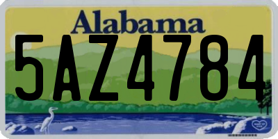 AL license plate 5AZ4784