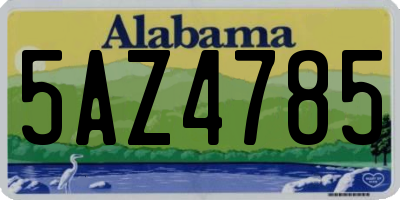 AL license plate 5AZ4785