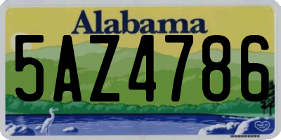 AL license plate 5AZ4786