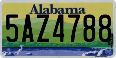 AL license plate 5AZ4788