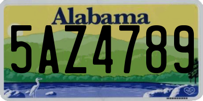 AL license plate 5AZ4789