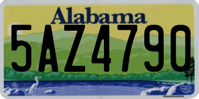 AL license plate 5AZ4790