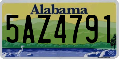 AL license plate 5AZ4791