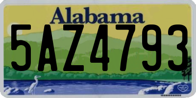 AL license plate 5AZ4793