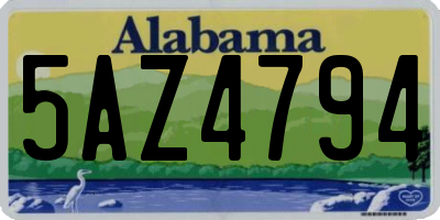 AL license plate 5AZ4794