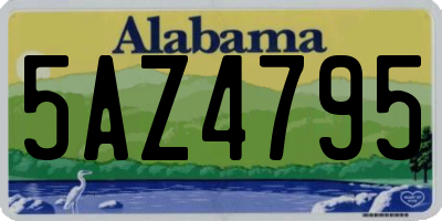 AL license plate 5AZ4795