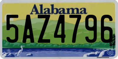 AL license plate 5AZ4796