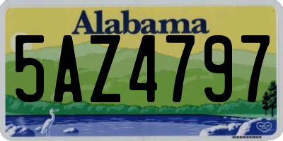 AL license plate 5AZ4797
